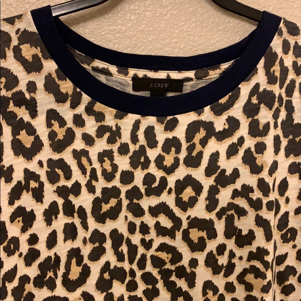 J. Crew leopard print tee. T-shirt. Size M